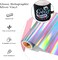 Sliver Holographic Vinyl,Holographic Silver Permanent Vinyl - 12" X 6FT Glossy Iridescent Sliver Permanent Adhesive Vinyl for Cricut,Waterproof Vinyl for DIY Crafts Decor
